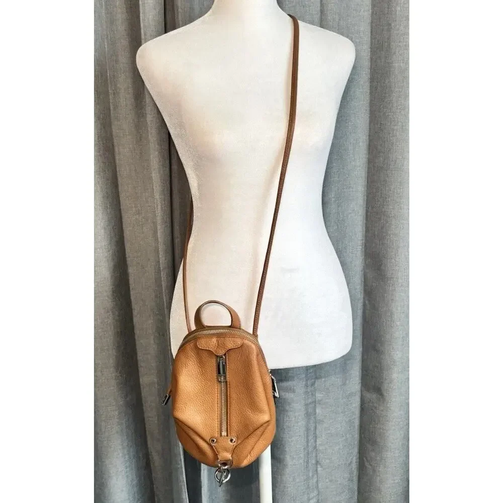 Rebecca Minkoff bag crossbody purse leather tan Brown